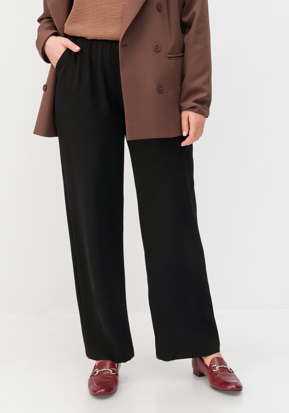 Брюки палаццо на резинке шир.  580, рис. 1