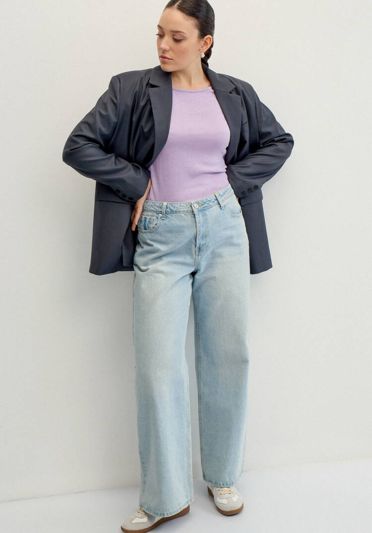 Джемпер свободный с горлом лодочкой шир.  750, рис. 14