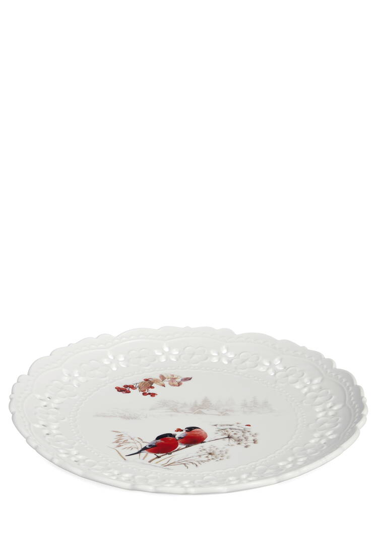 Набор фарфоровых тарелок Снегири, 2 шт. шир.  750, рис. 3