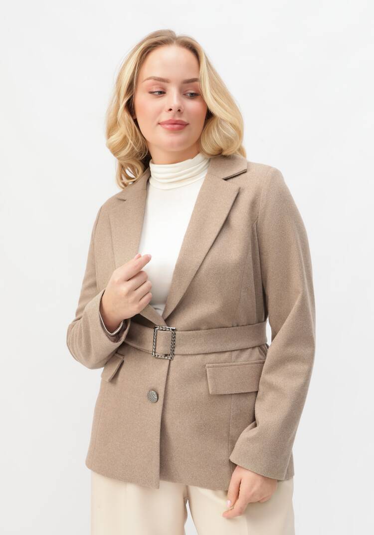 Пиджак приталенный с поясом шир.  750, рис. 9