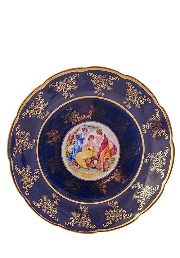 Набор кобальтовых тарелок, 2 шт. шир.  580, рис. 17