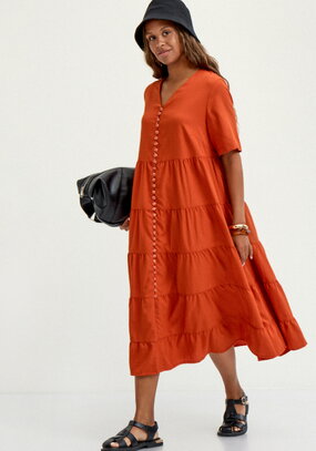 Платье многоярусное свободное