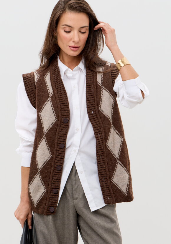 Безрукавка Ромбы из верблюжьей шерсти шир.  580, рис. 1