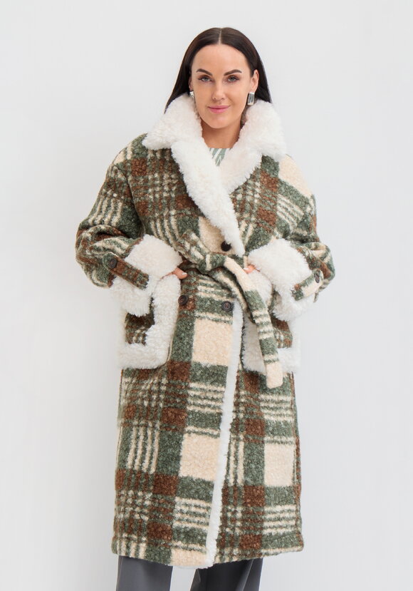 Пальто-эко в клетку шир.  580, рис. 16