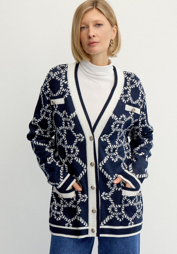 Кардиган женский удлиненный с карманами шир.  580, рис. 5