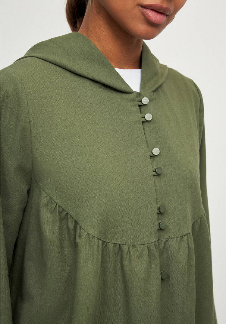 Платье-тренч с капюшоном изо льна шир.  750, рис. 5