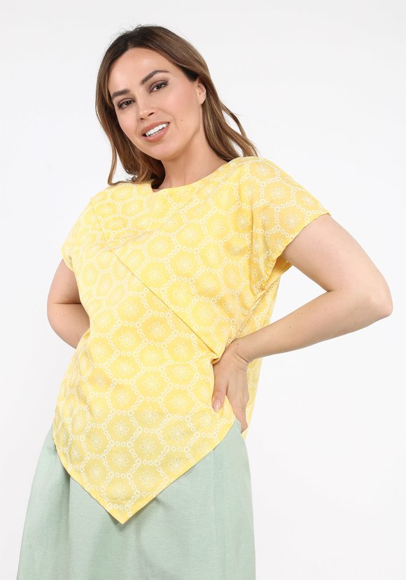 Блуза с асимметричным краем шир.  580, рис. 5