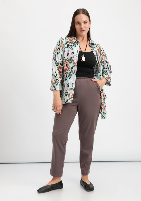 Брюки оригинального кроя на резинке шир.  580, рис. 25