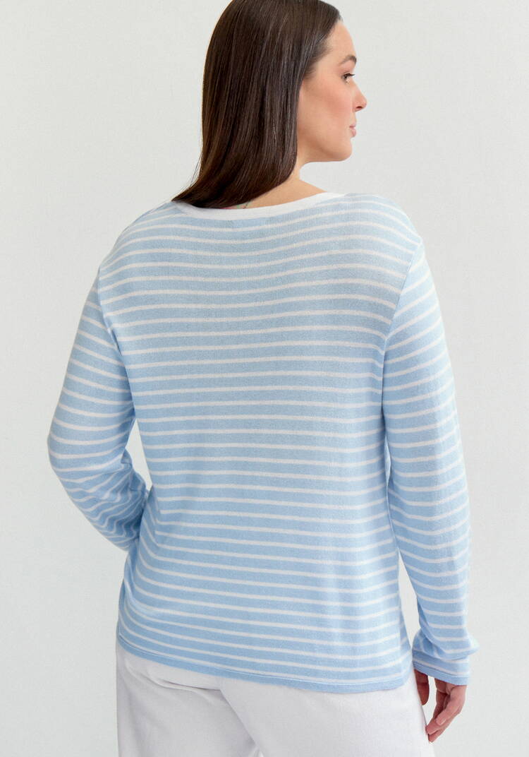 Лонгслив с рисунком в полоску шир.  750, рис. 13