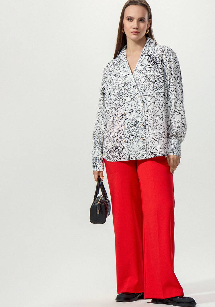 Блуза с отложным воротником двубортная шир.  750, рис. 10