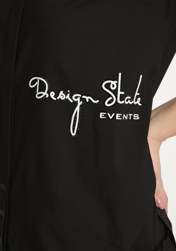 Рубашка с принтом и стразами шир.  580, рис. 12