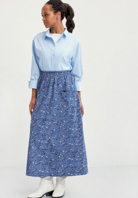 Юбка с оригинальными карманами впереди