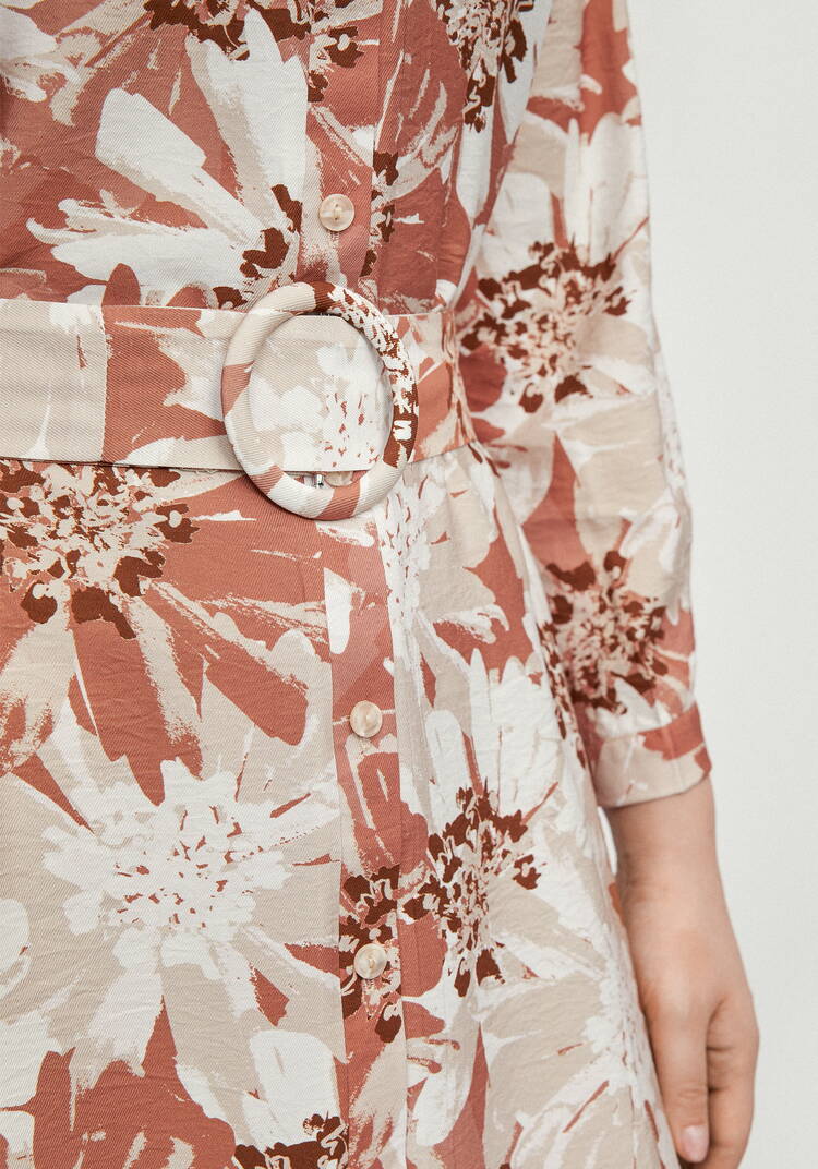 Платье-рубашка с принтом на поясе Вивьен шир.  750, рис. 5