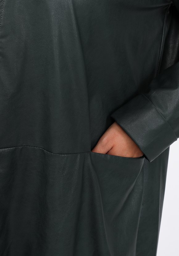 Пальто из эко-кожи на молнии шир.  580, рис. 12