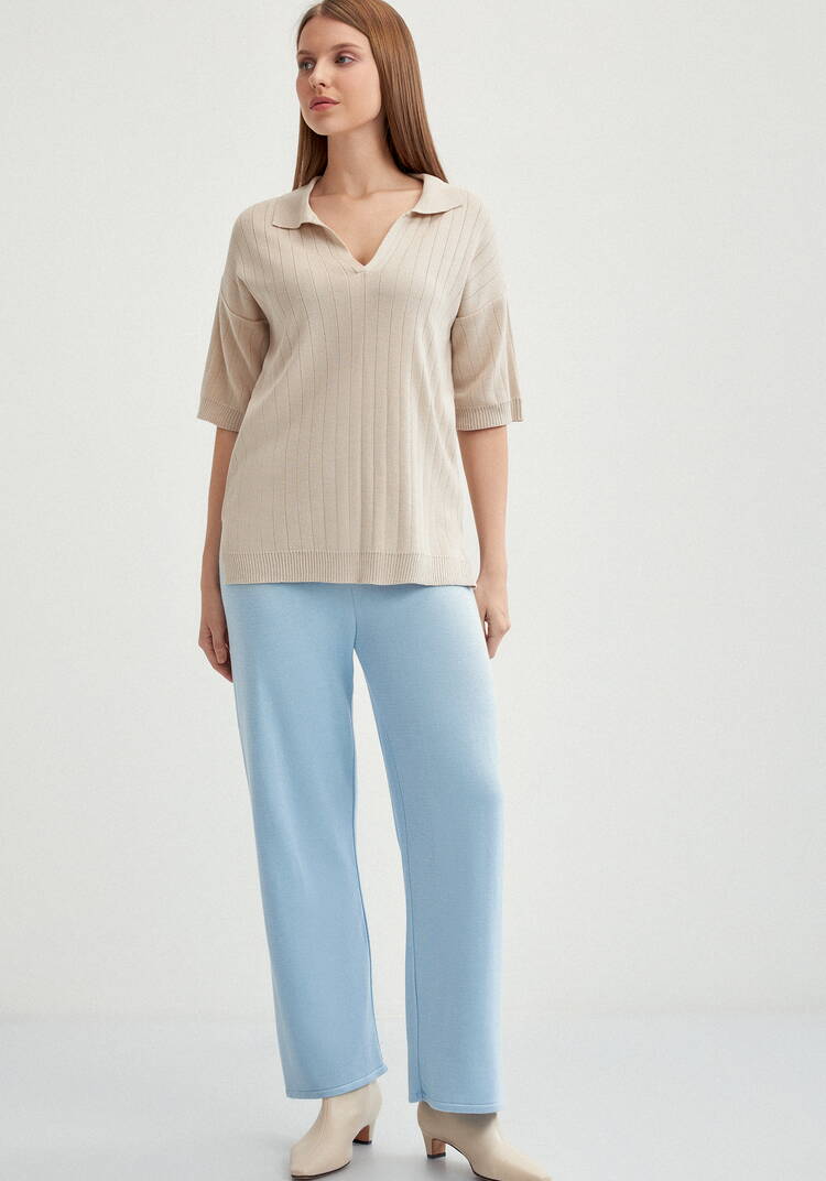 Брюки прямого кроя на широкой резинке шир.  750, рис. 25