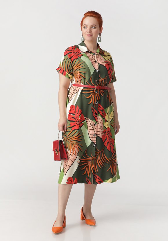 Платье-рубашка со спущенными рукавами шир.  580, рис. 6