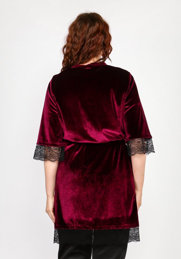 Кардиган велюровый с кружевом шир.  580, рис. 2