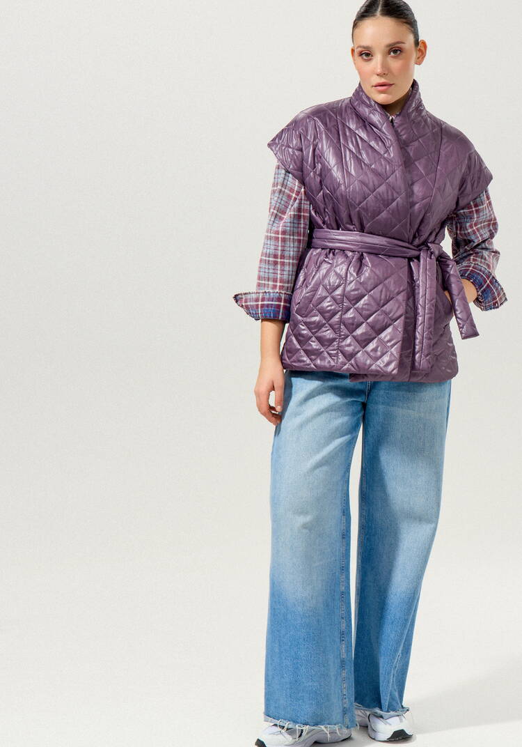 Жилет со спущенным плечом и высоким воротом шир.  750, рис. 5