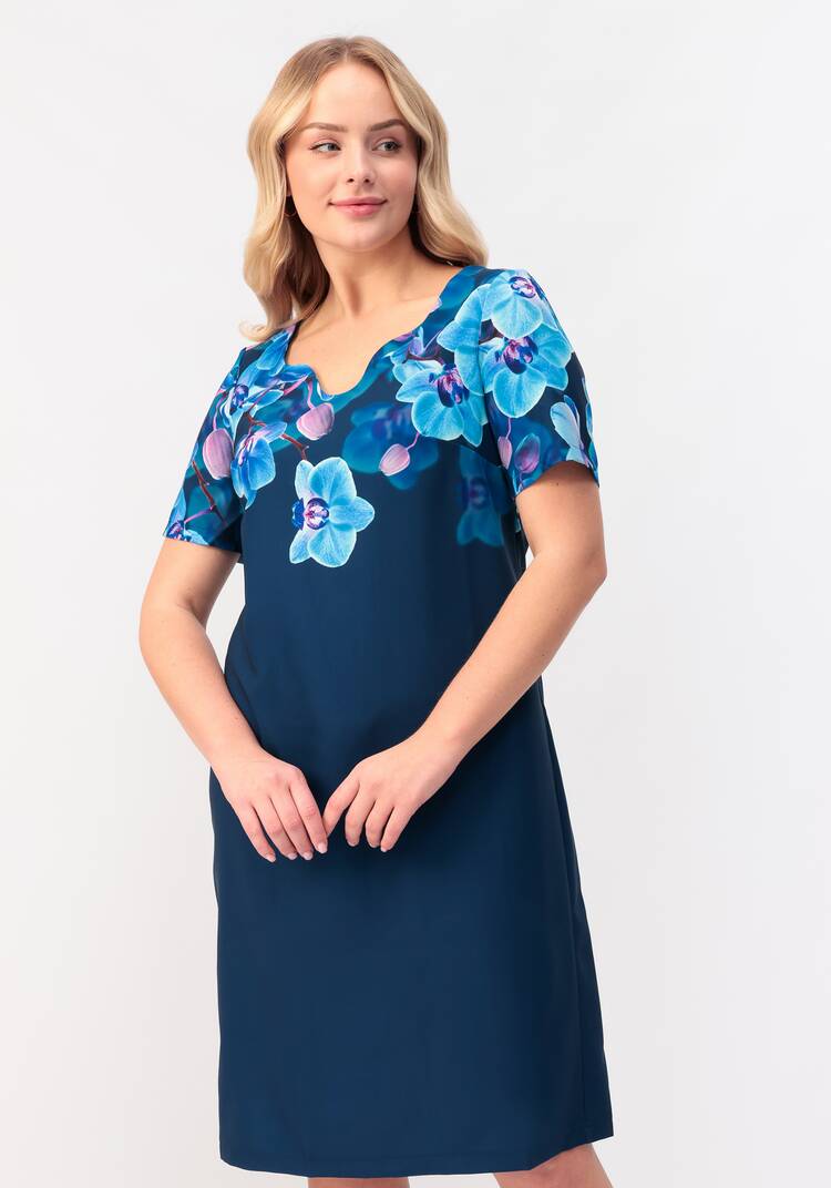 Платье полуприлегающего силуэта с  принтом шир.  750, рис. 6