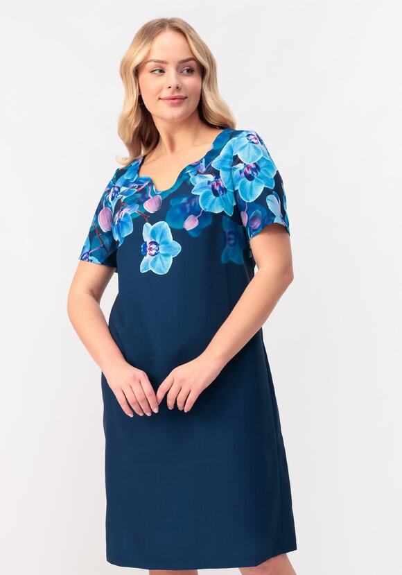 Платье полуприлегающего силуэта с  принтом шир.  580, рис. 6