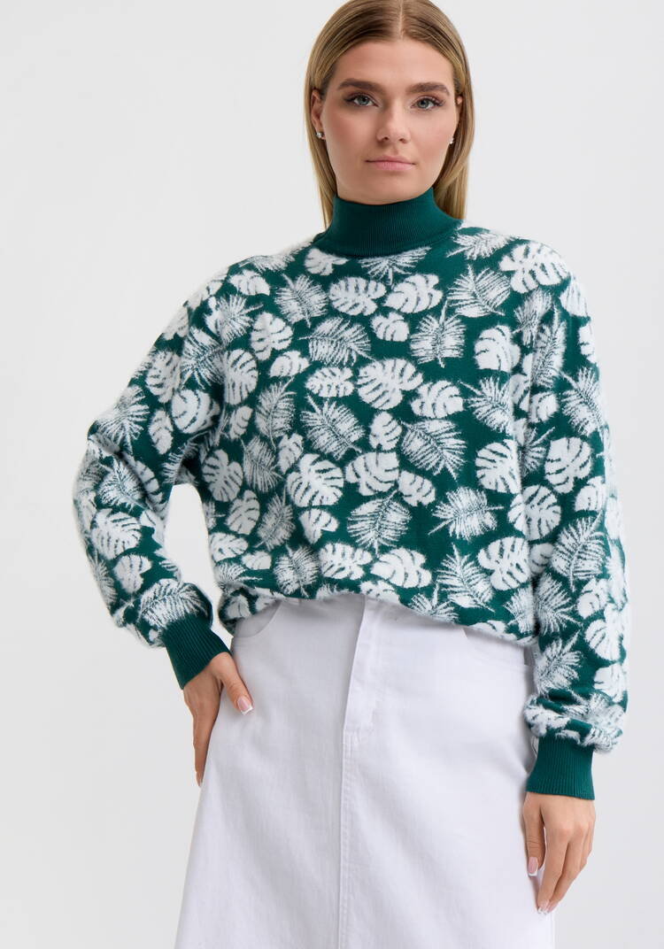 Туника пушистая с принтом шир.  750, рис. 41