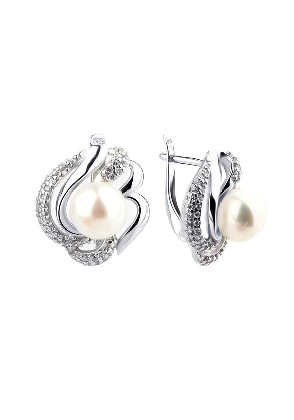 Серьги серебряные Паола шир.  580, рис. 2