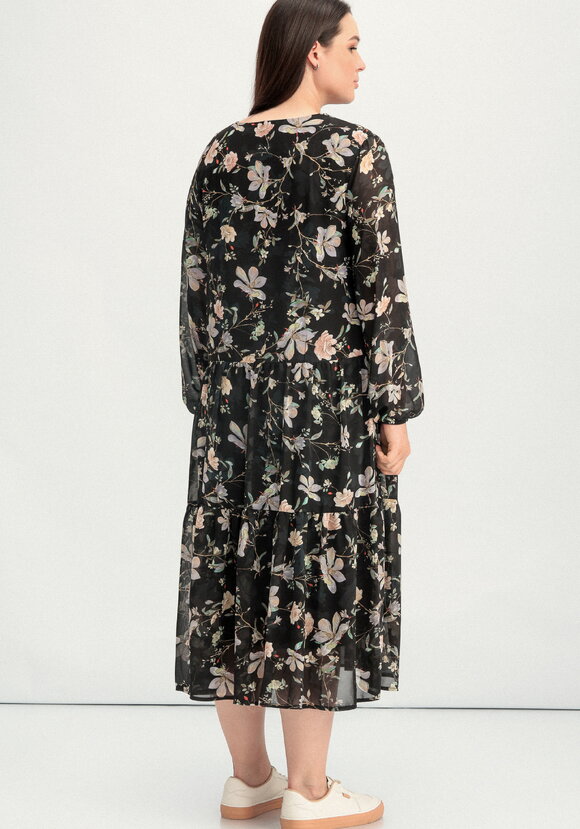 Платье ярусное с цветочным принтом шир.  580, рис. 5