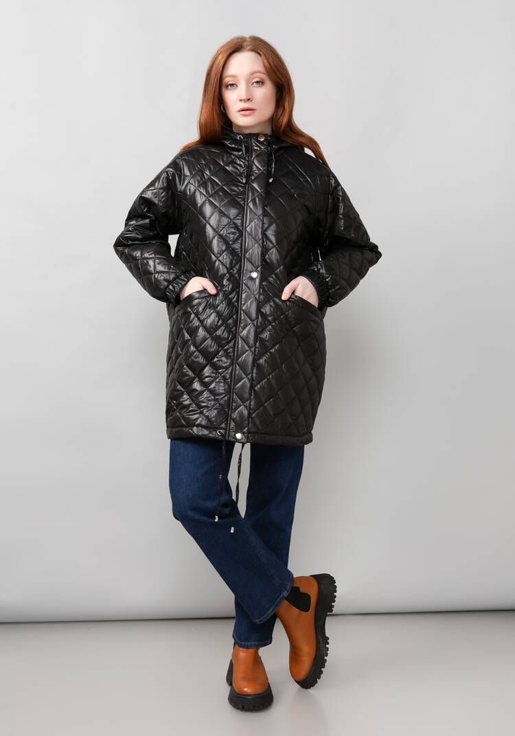 Куртка женская оверсайз с капюшоном шир.  750, рис. 17