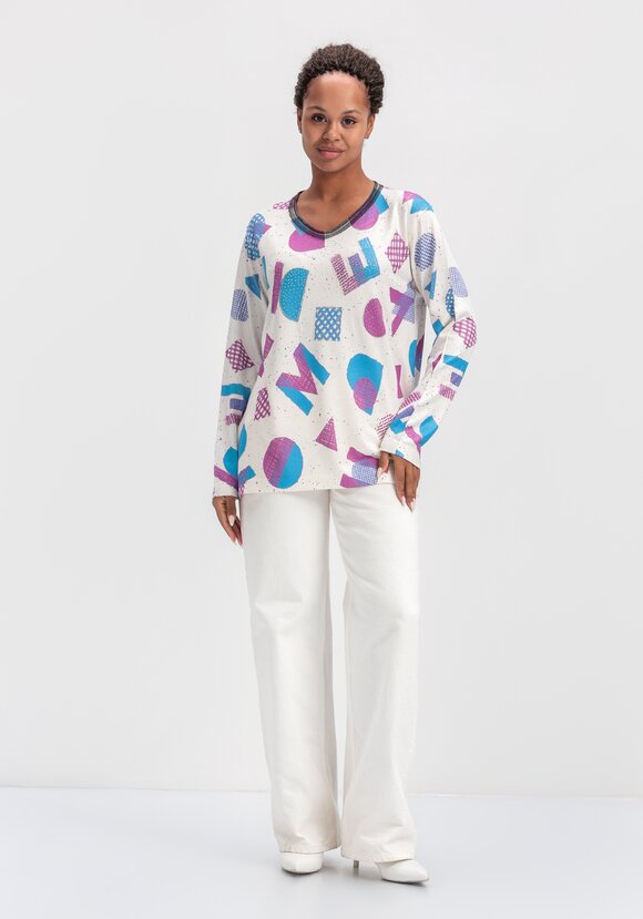 Джемпер с рисунком и стразами шир.  580, рис. 8