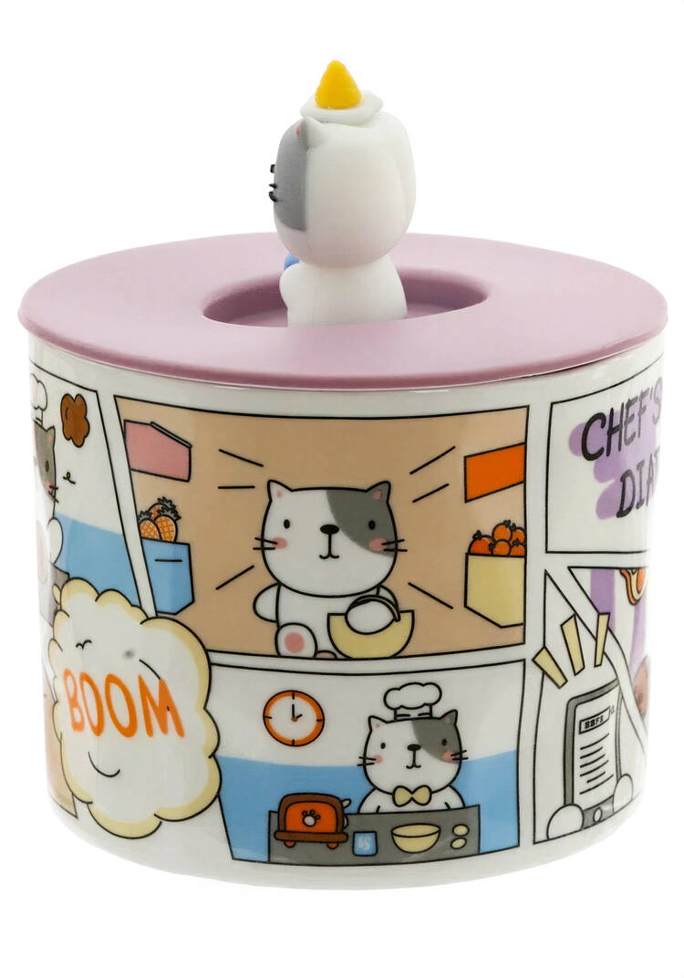 Кружка с крышкой Кото-комикс шир.  750, рис. 3