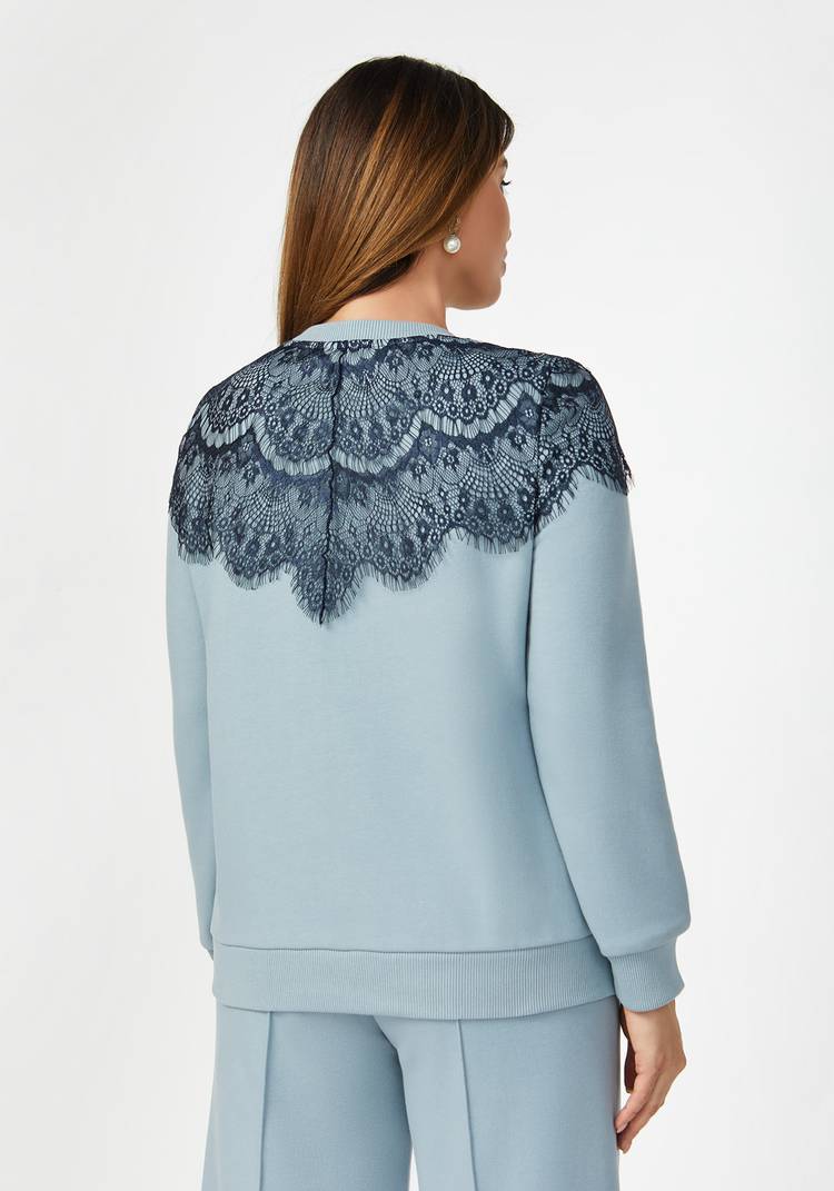 Свитшот с отделкой из гипюра шир.  750, рис. 4