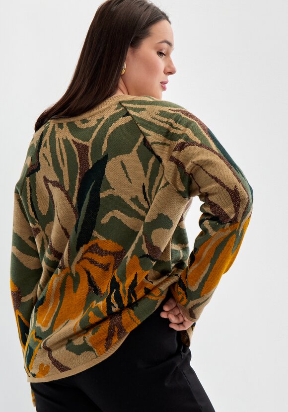 Джемпер с растительным орнаментом шир.  580, рис. 19