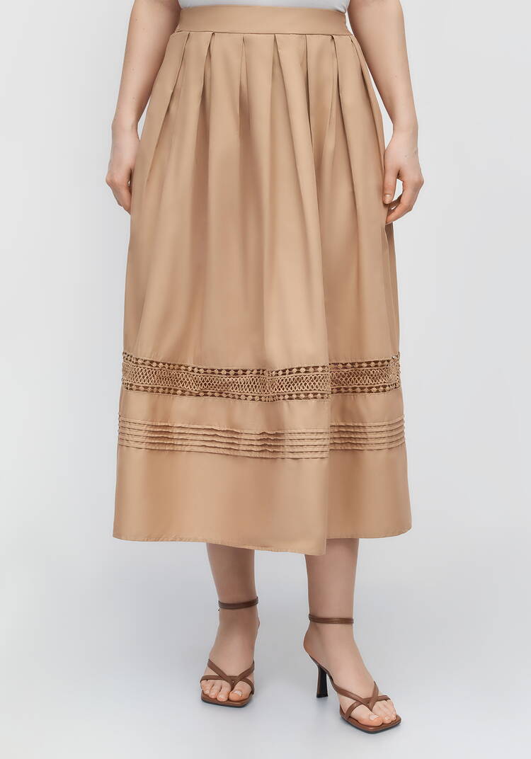 Юбка свободного кроя с кружевом шир.  750, рис. 17