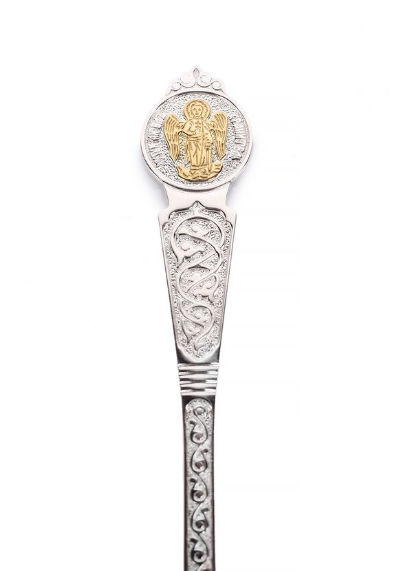 Серебряная ложка Ангел Хранитель шир.  580, рис. 2