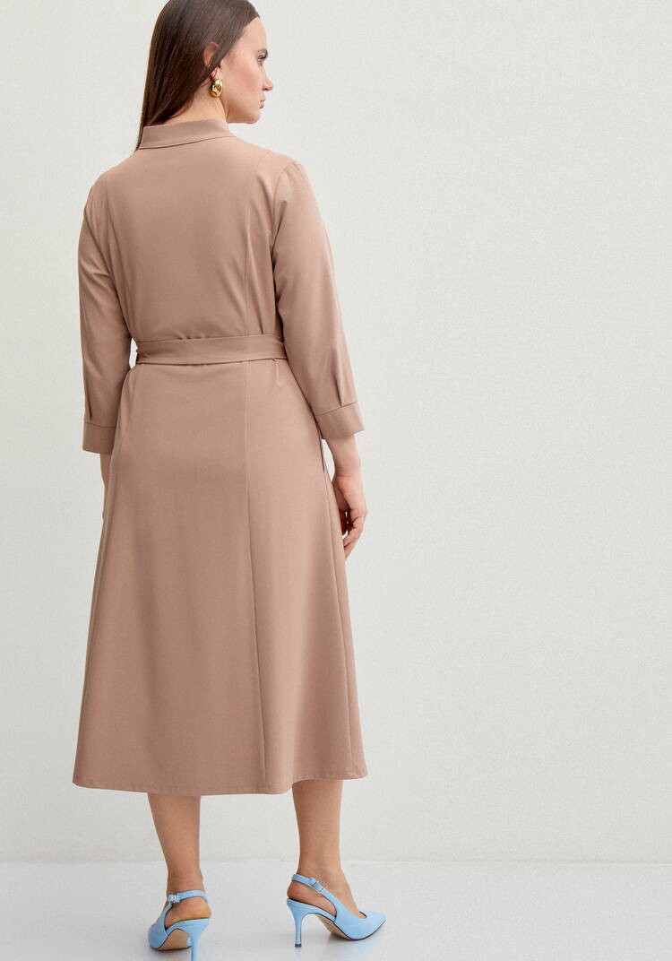 Платье с контрастными вставками в складках шир.  750, рис. 3