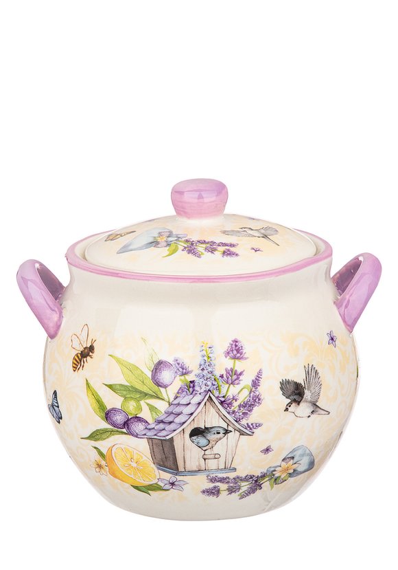 Горшочек для запекания с ручками и крышкой шир.  580, рис. 1