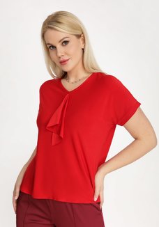 Блуза с воланом спереди