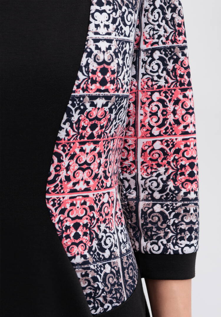 Платье классическое комбинированное из джерси шир.  750, рис. 5