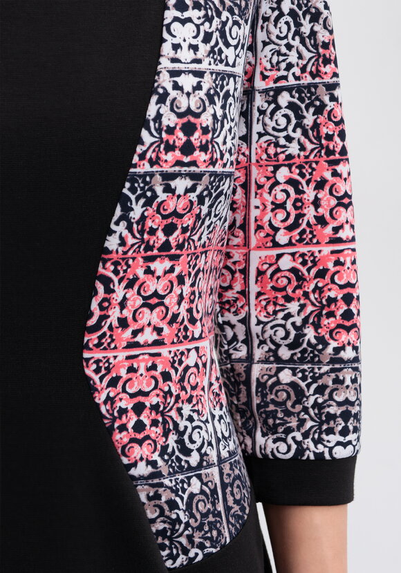 Платье классическое комбинированное из джерси шир.  580, рис. 5