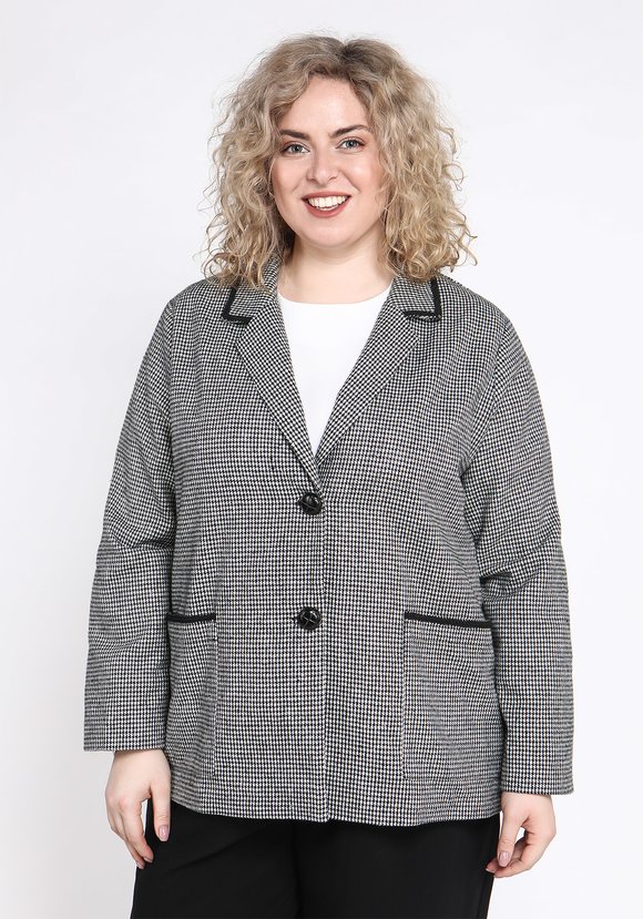 Пиджак прямого силуэта с отделкой тесьмой шир.  580, рис. 2