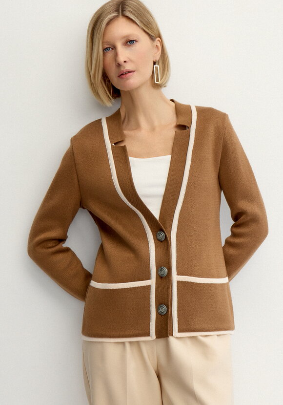 Жакет женский с контрастным кантом шир.  580, рис. 1