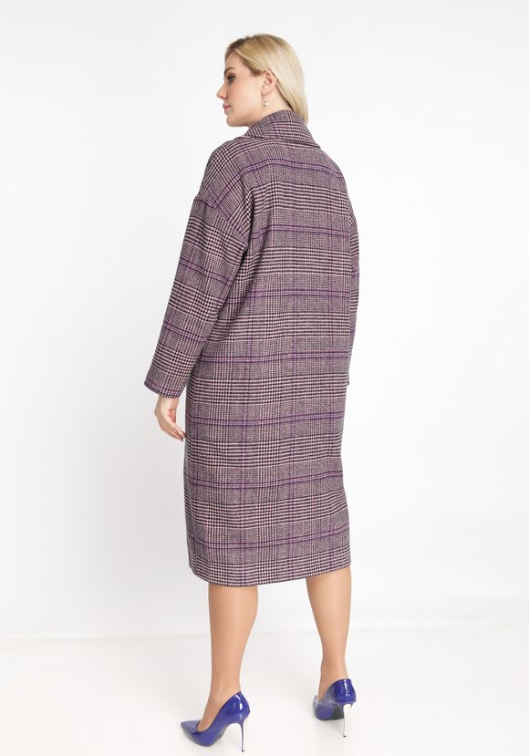 Пальто со спущенной проймой в клетку шир.  580, рис. 8