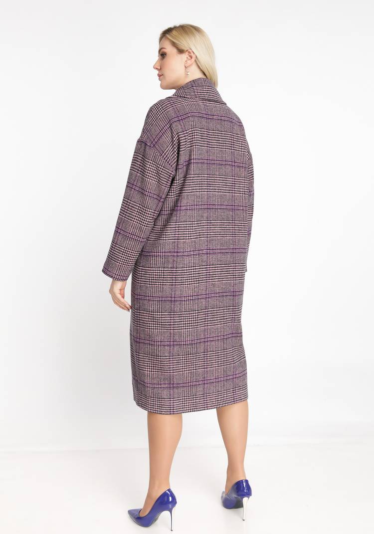 Пальто со спущенной проймой в клетку шир.  750, рис. 8