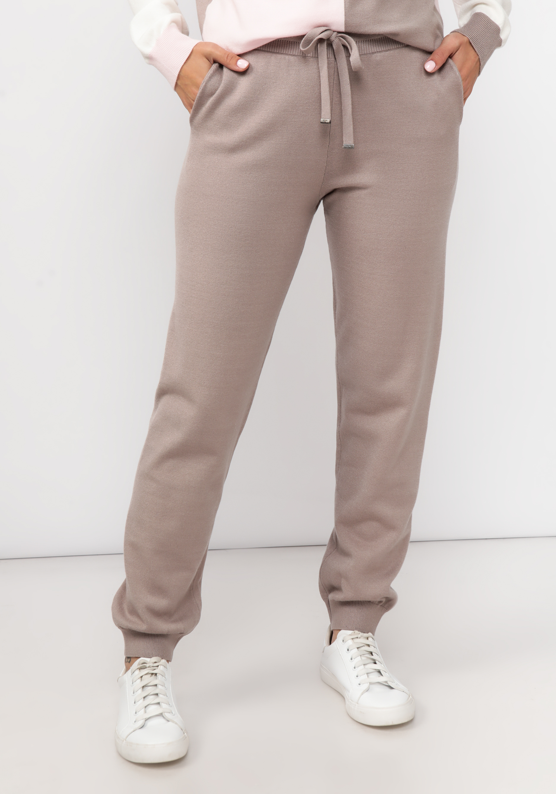 Брюки вязаные с высокой посадкой