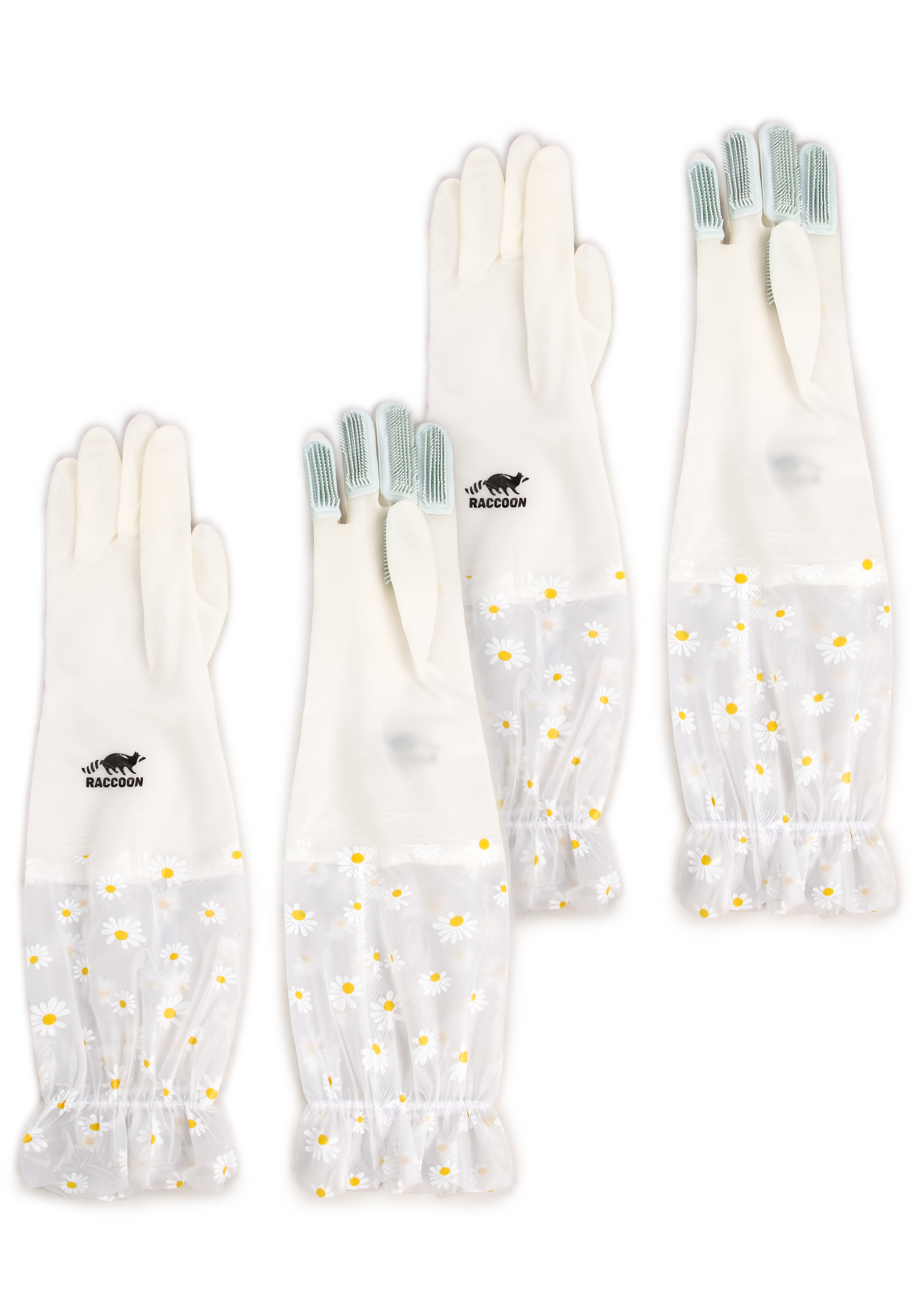 Удлиненные перчатки с щетками, 2 комплекта хлопчатобумажные перчатки энкор