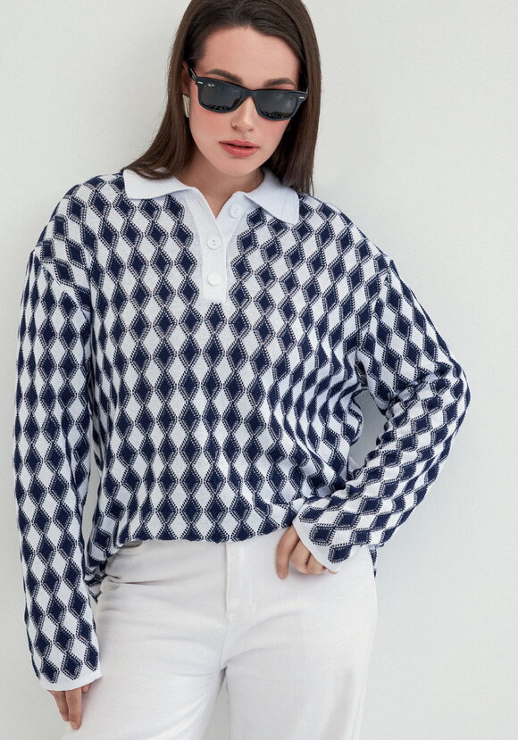 Джемпер структурной вязки с ажуром шир.  580, рис. 8