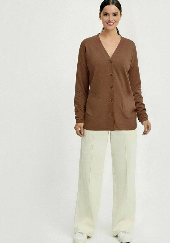 Кардиган на пуговицах утепленный шир.  580, рис. 16