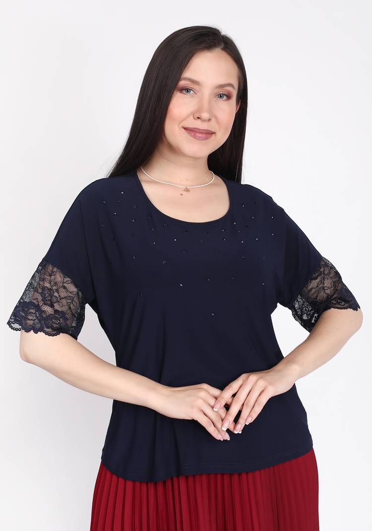 Блуза Ажурные узоры шир.  750, рис. 4