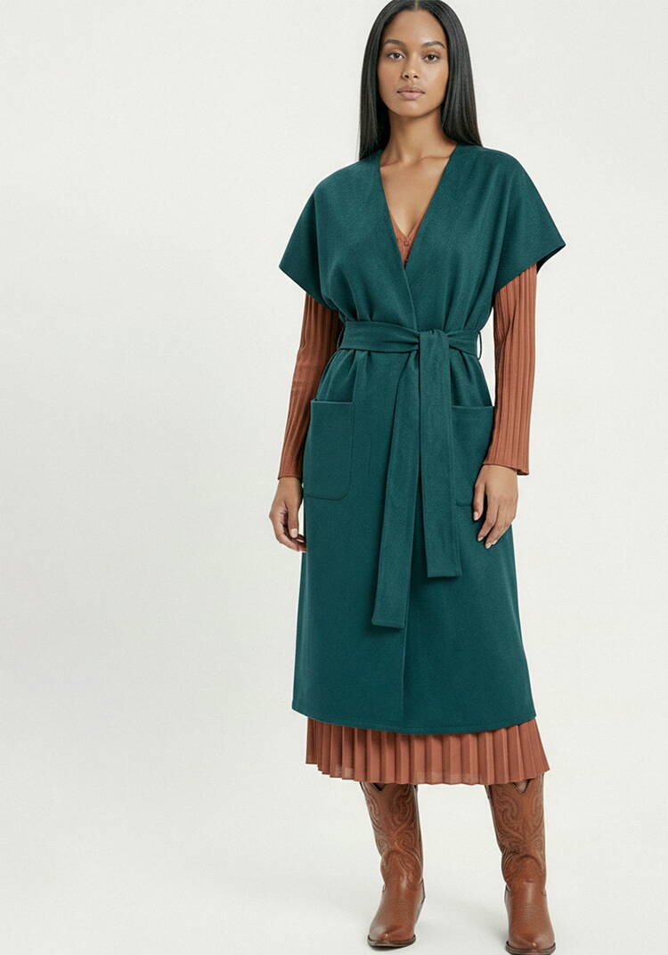 Жилет на запах со спущенным плечом шир.  750, рис. 27