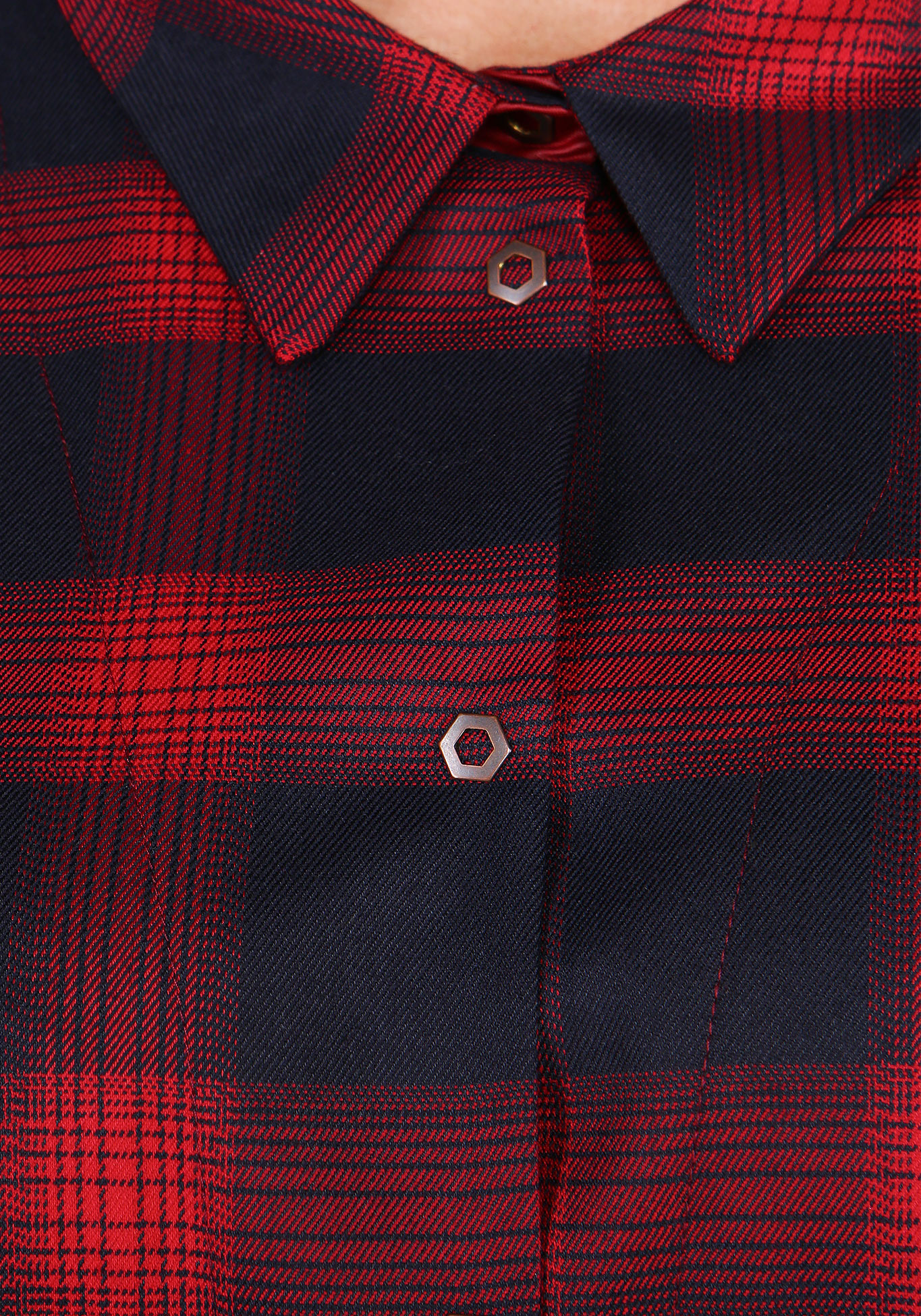 Рубашка прямого силуэта GalaGrosso, размер 48, цвет красный - фото 5
